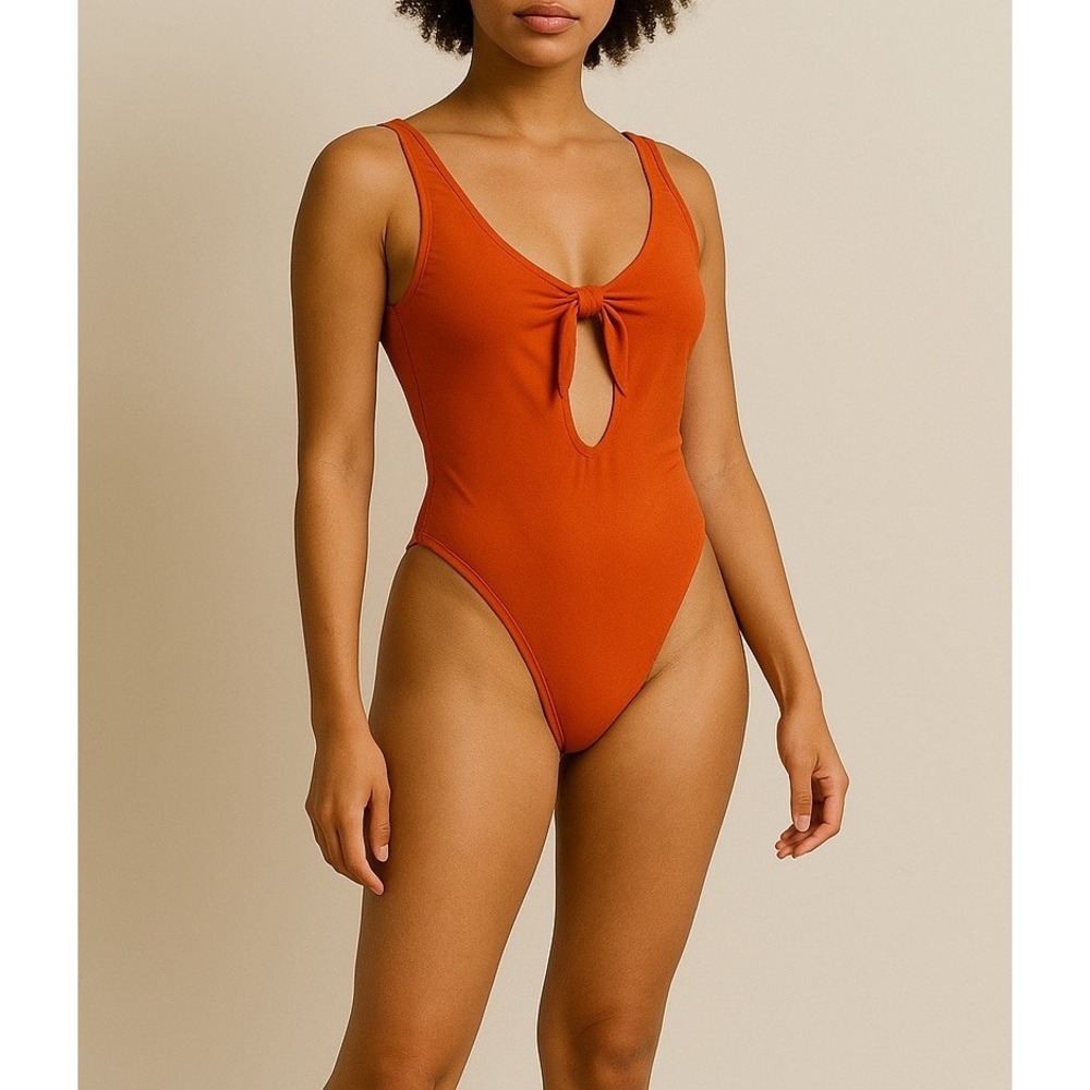 The Bikini Lab Swimsuit Size Medium Large Burnt Orange‎ One Piece-NWT